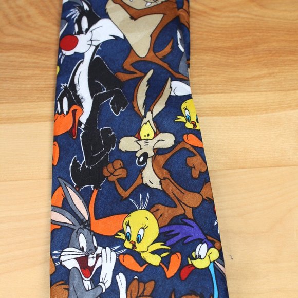 Vintage Amals Silk Bugs Bunny Looney Tunes Necktie Hand made - Picture 2 of 5